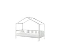 Pack - Lit Enfant Cabane & Matelas "Dallas II" 90x200cm Blanc