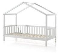 Vipack Lit Dallas MH 90x200 Blanc + Tente textile Papillon