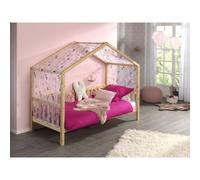 Vipack Dallas Lit Mh 90 X 200 Naturel + Tente Textile Papillon