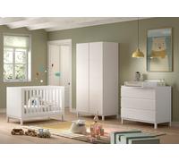 VIPACK - Ensemble d'articles pour bébé en EVA, comprenant : une commode avec table à langer intégrée, un lit bébé de 60x120 cm et une armoire à deux portes.
