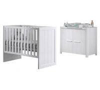 Vipack Ensemble ERIK - Lit bébé, commode et table à langer