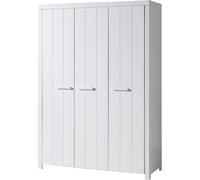 Vipack Armoire Erik 3 portes – pin massif laqué blanc