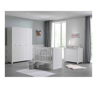 Vipack Erik Lit Barreaux + Commode 2 Portes + Armoire 3 Portes