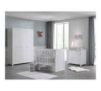 Vipack Erik Lit Barreaux + Commode 2 Portes + Armoire 3 Portes