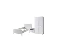 Vipack Erik Lit Simple 90x200 Cm + Chevet + Armoire 2 Portes