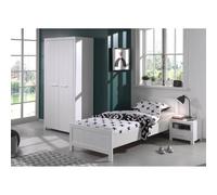 Vipack Erik Lit Simple 90x200 Cm + Chevet + Armoire 2 Portes