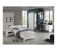 Vipack Erik Lit Simple 90x200 Cm + Chevet + Bureau + Armoire 2 Portes