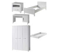 Vipack Erik Lit Simple + Bureau + Chevet + Armoire 3 Portes+ Lit Gigogne