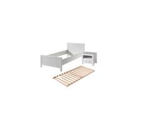 Vipack erik lit simple + sommier + chevet