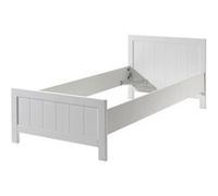 Vipack ERIK Lit simple + sommier + chevet + armoire 2 portes + bureau Gris G