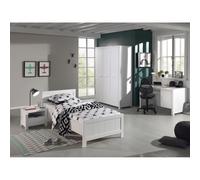 Vipack Erik Lit Simple +Table De Chevet +Armoire 3 Portes + Bureau