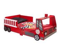 Vipack Lit junior Pompier 70x140 cm avec éclairage LED Rouge
