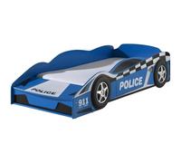 Vipack Lit junior Funbeds Voiture de police 70x140 cm MDF Sommier inclus Bleu