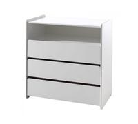 Vipack Commode Kiddy 3 tiroirs et 1 niche 90 cm Blanc