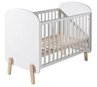 Vipack Set chambre bébé Kiddy – Lit 60 x 120 cm, commode, plan à langer, armoire 2 portes, blanc