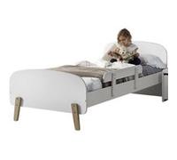 Vipack Lit enfant Kiddy 90x200 cm avec barrière de sécurité Blanc