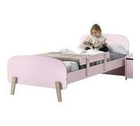 Vipack Lit enfant KIDDY 90x200 avec barrière de sécurité – Rose
