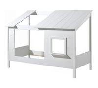Vipack Baumhaus Lit 90 x 200 cm surface de couchage toit ouvert blanc laqué blanc