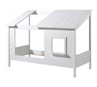 Vipack LIO Lit cabane 90x200cm + Sommier 15 Lattes 90x200cm Beige Beige G