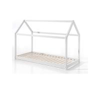 Vipack lit cabane 90x200cm blanc