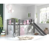 Vipack lit de jeu Pino incl. toboggan avec set textile rideau et 3 sacs "Birdy