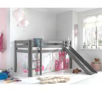 Vipack lit de jeu Pino incl. toboggan avec set textile rideau "Princes