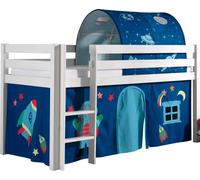 Vipack lit de jeu Pino, surface de couchage 90x200 cm avec set textile rideau et tunnel "Astro