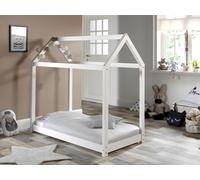 Vipack lit de maison surface de couchage 70 x 140 cm blanc