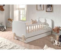 Vipack lit d'enfant Kiddy 70 x 140 cm, incl. tiroir de lit, blanc