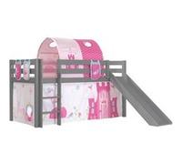 Vipack Lit Enfant Surélevé Avec Toboggan Pino Princess Gris G