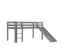Vipack Lit Enfant Surlev Avec Toboggan Pino 90x200cm Gris