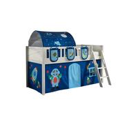 VIPACK Lit mezzanine avec rideaux et tunnel