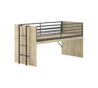 VIPACK Lit mi-haut SAM - 90x200 cm Chêne