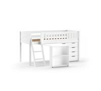 VIPACK - SCOTT lit de jeu, LF 90 x 200 cm, avec bureau et commode à tiroirs