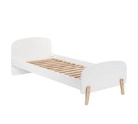 Lit Enfant "Kiddy" 90x200cm Blanc & Naturel