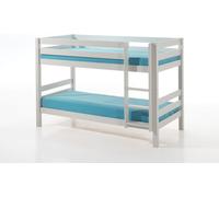 Vipack Lit superposé Pino - Pin massif laqué blanc, Dimensions : 210 cm x 140 cm x 105 cm ; PISBZG14