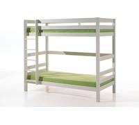 Vipack Lit superposé Pino - Pin massif laqué blanc, Dimensions : 210 cm x 182 cm x 105 cm ; PISBOL14