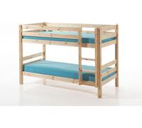 Vipack Lit superposé Pino - Pin massif laqué naturel, Dimensions : 210 cm x 140 cm x 105 cm ; PISBZG10