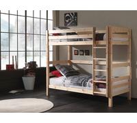 Vipack Lit superposé Pino - Pin massif laqué naturel, Dimensions : 210 cm x 182 cm x 105 cm ; PISBOL10