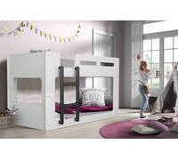 Vipack - Luca lit mi-hauteur 90 x 200 cm surface de couchage, blanc
