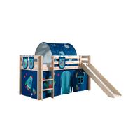 Vipack Lit de jeu Pino - toboggan, surface de couchage 90x200 cm, set textile Astro