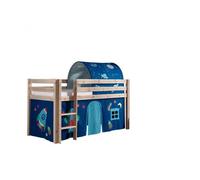 Vipack lit de jeu Pino, surface de couchage 90x200 cm avec set textile rideau et tunnel "Astro