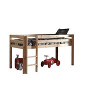 Vipack Lit de jeu Pino 90x200 cm avec set textile rideau et tunnel Spring