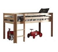 Vipack lit de jeu Pino, surface de couchage 90x200 cm avec set textile rideau et tunnel "Spring