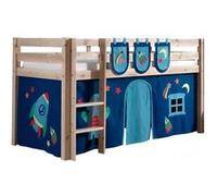 Vipack Lit de jeu Pino – surface de couchage 90x200 cm – rideau et 3 pochettes Astro