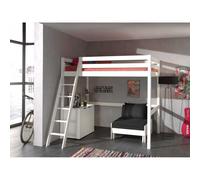 Vipack lit surélevé avec surface de couchage 140 x 200 cm, commode et fauteuil