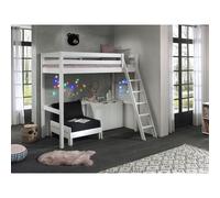 Vipack lit surélevé avec surface de couchage 90 x 200 cm, commode et fauteuil