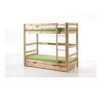 Vipack Lit superposé Pino – pin massif laqué naturel – 210 x 182 x 105 cm – PICOOLLA10