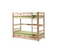 Vipack PINO Lit Superposé Pin Massif + Lot de 2 Tiroirs