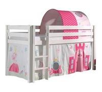 Vipack lit de jeu Pino, surface de couchage 90x200 cm avec set textile rideau et tunnel "Princes